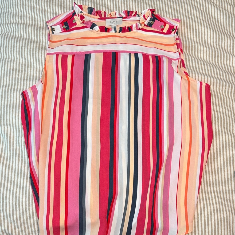 LOFT Women's Colorful Striped Tank Top